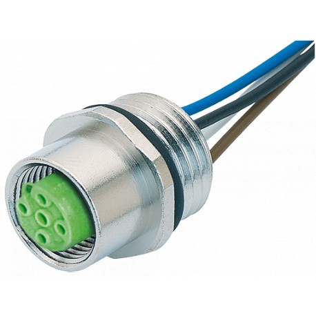 7000-14161-9750100 - 7000-14161-9750100 MURRELEKTRONIK M12 female receptacle B-cod. front mount PP 5x0.34 1m