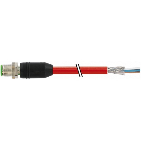 7000-14541-7920300 - 7000-14541-7920300 MURRELEKTRONIK M12 male 0° with cable D-coded Ethernet PUR 2x2xAWG22 shielded red UL,CSA ..