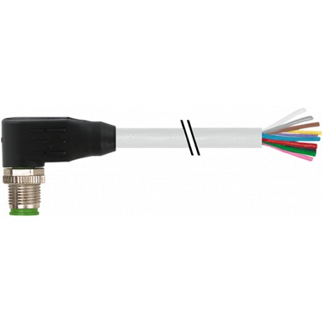 7000-19021-3010750 - 7000-19021-3010750 MURRELEKTRONIK M12 male 90° with cable PUR 12x0.25 yellow UL/CSA, drag chain 7.5m