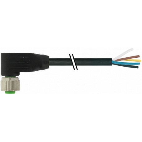 7000-19061-7053000 - 7000-19061-7053000 MURRELEKTRONIK M12 female 90° with cable PUR 12x0,14 black drag chain AIN 30m