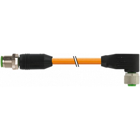 7000-40141-5770030 - 7000-40141-5770030 MURRELEKTRONIK M12 male 0° / M12 female 90° PUR 4x0.34 + 1x0.5 orange UL/CSA + robot + dr..