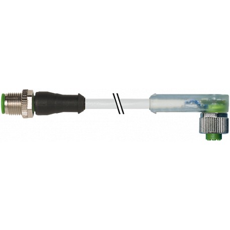 7000-40381-2230300 - 7000-40381-2230300 MURRELEKTRONIK M12 male 0° / M12 female 90° LED PUR 3x0.34 gray UL/CSA 3m