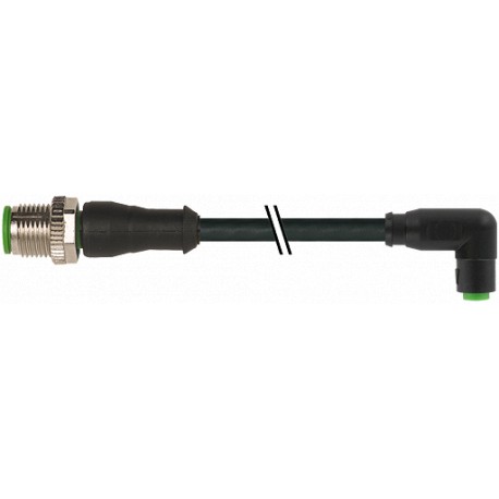 7000-40605-6300200 - 7000-40605-6300200 MURRELEKTRONIK M12 male 0° / M8 female 90° snap-in PUR 3x0.25 black UL/CSA + drag chain 2m