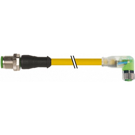 7000-40641-0301000 - 7000-40641-0301000 MURRELEKTRONIK M12 male 0° / M8 female 90° LED PUR 3x0.25 yellow UL/CSA + drag chain 10m