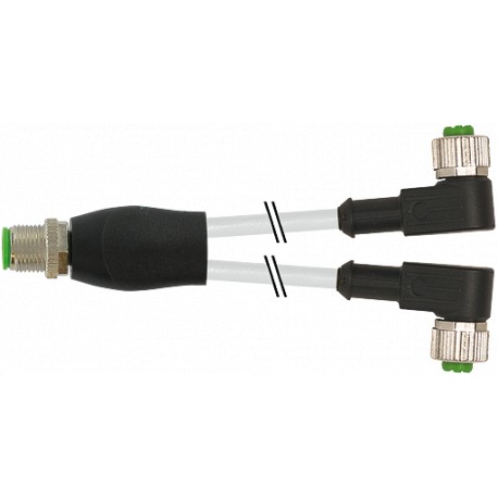 7000-40741-2330060 - 7000-40741-2330060 MURRELEKTRONIK M12 Y-distributor / M12 female 90° PUR 3X0.34 yellow UL/CSA, drag chain 0...