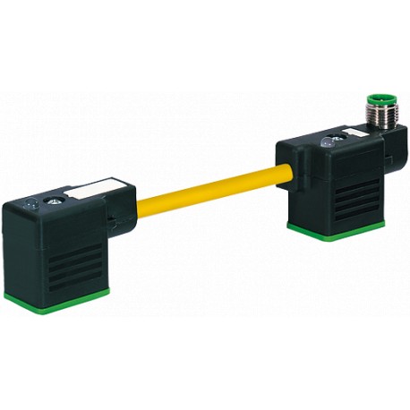 7000-41781-0360000 - 7000-41781-0360000 MURRELEKTRONIK M12 male top / MSUD double valve plug 11 mm PUR 3X0.75 yellow UL/CSA, drag..