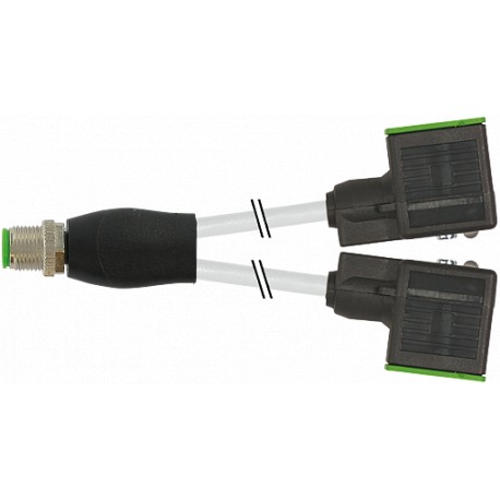 7000-42411-2360060 - 7000-42411-2360060 MURRELEKTRONIK M12 Y-distributor / MSUD valve plug form B 10 mm PUR 3x0.75 gray UL/CSA + ..