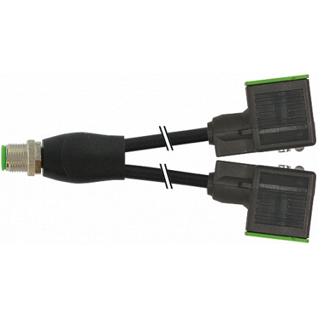 7000-42421-6360200 - 7000-42421-6360200 MURRELEKTRONIK M12 Y-distributor / MSUD valve plug form BI 11 mm PUR 3X0.75 black UL/CSA,..