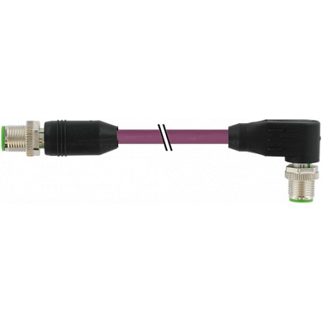 7000-44541-7980150 - 7000-44541-7980150 MURRELEKTRONIK M12 male 0° / M12 male 90° Ethernet PUR 2x2xAWG22 shielded violet UL/CSA +..