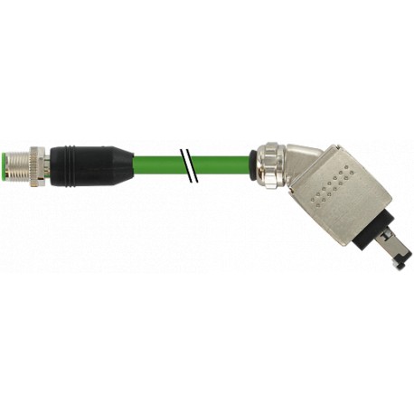 7000-44735-7960015 - 7000-44735-7960015 MURRELEKTRONIK M12 male 0° / Push Pull RJ45 45° PUR 2x2xAWG22 shielded green UL/CSA + dra..