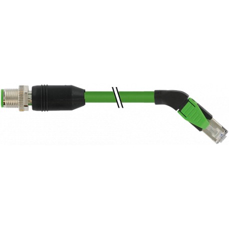 7000-44751-7960100 - 7000-44751-7960100 MURRELEKTRONIK M12 male 0° / RJ45 45° right Ethernet PUR 2x2xAWG22 shielded green UL/CSA ..