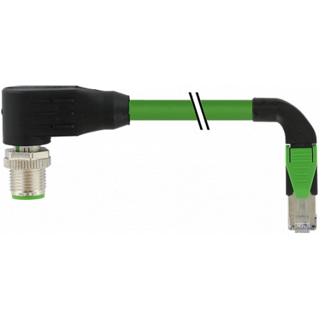7000-44807-7940100 - 7000-44807-7940100 MURRELEKTRONIK M12 male 90° / RJ45 90° right Ethernet PUR 2x2xAWG22 shielded green UL/CSA..