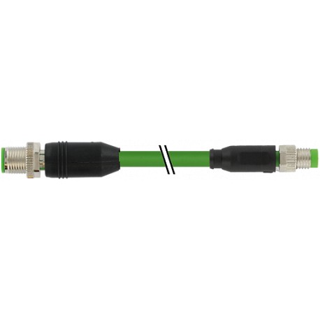 7000-44901-7910350 - 7000-44901-7910350 MURRELEKTRONIK M12 male 0° / M8 male 0° Ethercat PUR 1x4xAWG26 shielded green UL/CSA + dr..