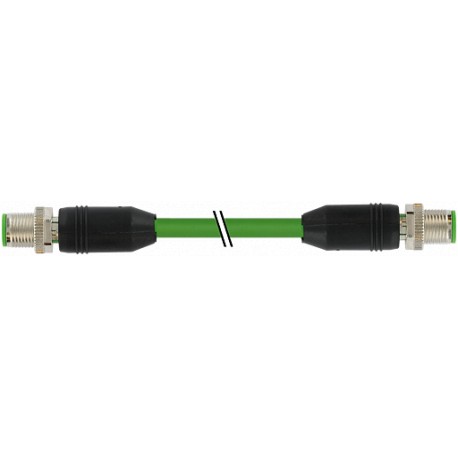 7000-51001-7902500 - 7000-51001-7902500 MURRELEKTRONIK M12 male 0° / male 0° X-coded Gigabit PUR 4x2xAWG26 shielded green UL/CSA ..