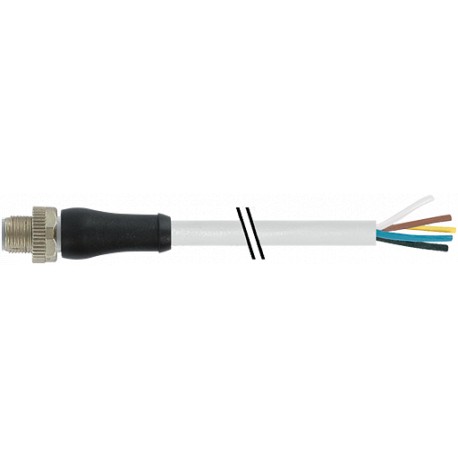 7000-P4201-P040750 - 7000-P4201-P040750 MURRELEKTRONIK M12 Power L-coded 5pol. male 0° with cable PUR 5x1.5 black UL/CSA + drag c..