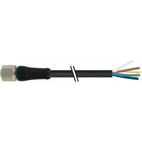 7000-P6221-P062000 - 7000-P6221-P062000 MURRELEKTRONIK M12 Power S-coded female 0° with cable PUR 4x1.5 black UL/CSA + drag chain..