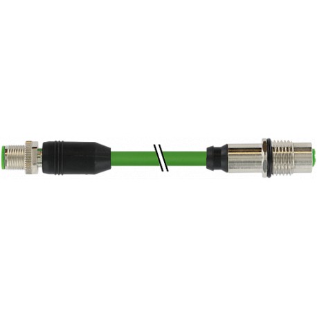 7000-SS085-8811000 - 7000-SS085-8811000 MURRELEKTRONIK M12 male 0° / M12 female receptacle 8p. PVC AWG24 + 22 shielded green UL/C..