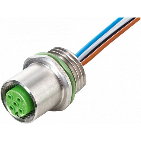 7002-13561-9720050 - 7002-13561-9720050 MURRELEKTRONIK M12 female receptacle A-cod. front mount V2A PP 5X0.34 0.5m