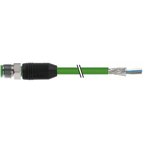 7002-14541-7960500 - 7002-14541-7960500 MURRELEKTRONIK M12 male 0°, D-coded with cable EN V2A PUR 2x2xAWG22 shielded green UL/CSA..