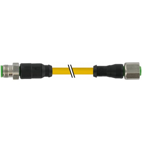 7002-40021-0141000 - 7002-40021-0141000 MURRELEKTRONIK M12 male 0° / M12 female 0° V2A PVC 4x0.34 yellow UL/CSA 10m