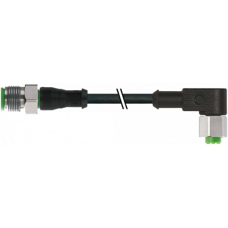 7002-40121-6340150 - 7002-40121-6340150 MURRELEKTRONIK M12 male 0° / M12 female 90° V2A PUR 4x0.34 black UL/CSA + drag chain 1,5m