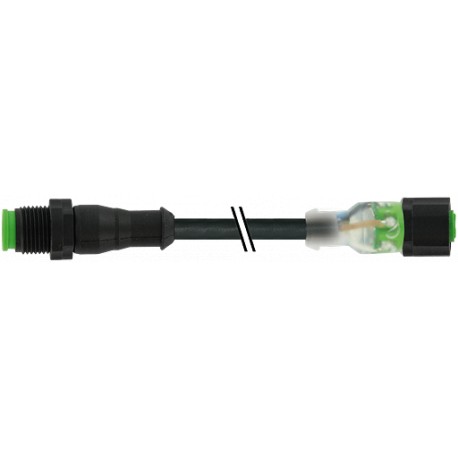 7003-40049-8280100 - 7003-40049-8280100 MURRELEKTRONIK M12 male 0° / M12 female 0° LED SC FEP 5xAWG22 black 1m