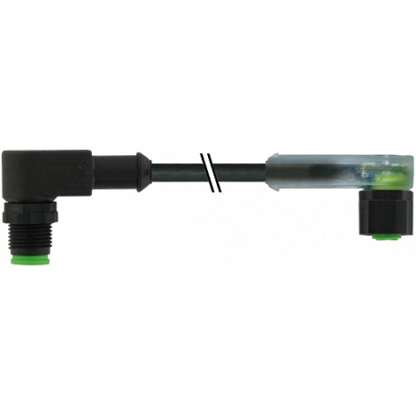 7003-40428-8280200 - 7003-40428-8280200 MURRELEKTRONIK M12 SC male 90° / M12 female 90° LED FEP-JB 5x0,38 black 2m
