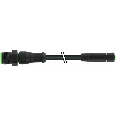 7003-40568-8280060 - 7003-40568-8280060 MURRELEKTRONIK M12 male 0° / M8 female 0° SC FEP 5xAWG22 black 0,6m