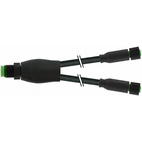 7003-40828-8280060 - 7003-40828-8280060 MURRELEKTRONIK M12 Y-distributor / M8 female 0° SC FEP-JB 5x0,38 black 0.6m