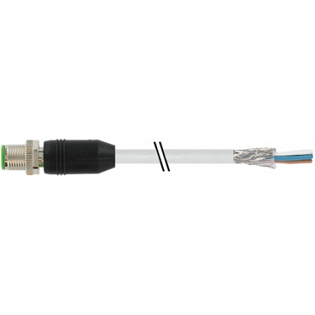 7004-17081-2040500 - 7004-17081-2040500 MURRELEKTRONIK M12 male 0° with cable V4A PVC 8x0.25 shielded gray UL/CSA 5m