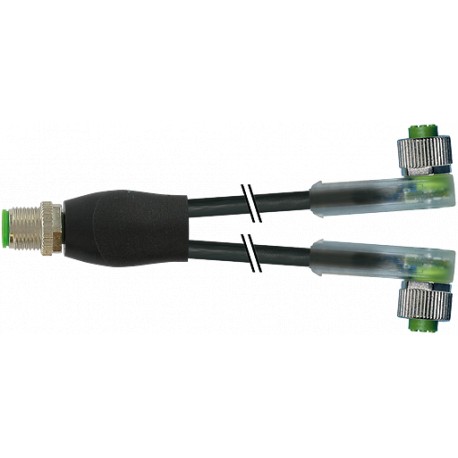 7004-40781-6330030 - 7004-40781-6330030 MURRELEKTRONIK M12 Y-distributor / M12 female 90° LED V4A PUR 3X0.34 black UL/CSA drag ch..