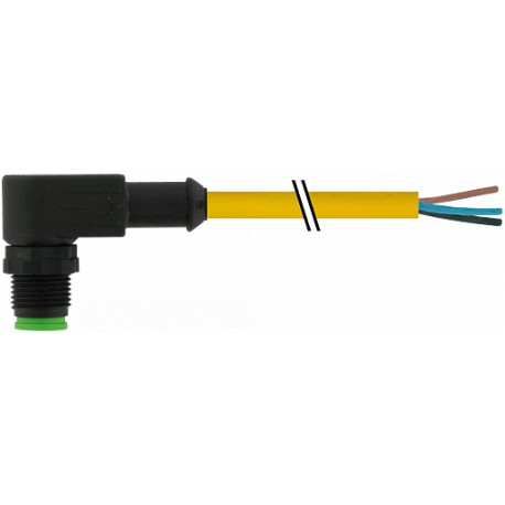 7005-12101-0240500 - 7005-12101-0240500 MURRELEKTRONIK M12 LITE male 90° with cable PUR 4X0.34 yellow UL/CSA 5m