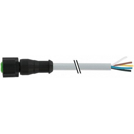7005-12241-2150300 - 7005-12241-2150300 MURRELEKTRONIK M12 Lite female 0° with cable PVC 5X0.34 yellow UL/CSA 3m