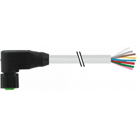 7005-17061-2921000 - 7005-17061-2921000 MURRELEKTRONIK M12 Lite female 90° with cable PUR 8x0,25 yellow drag chain 10m