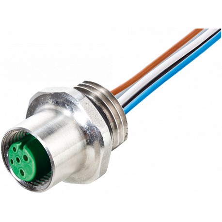 7014-17181-9730100 - 7014-17181-9730100 MURRELEKTRONIK M12 female flange plug A-cod. front mount PP 8x0,25 1m