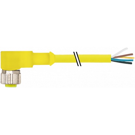7030-12361-1260500 - 7030-12361-1260500 MURRELEKTRONIK M12 female 90° with cable AIDA PUR 5x0.34 yellow UL/CSA + drag chain 5m