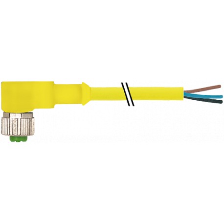 7030-12361-1261000 - 7030-12361-1261000 MURRELEKTRONIK M12 female 90° with cable AIDA PUR 5x0.34 yellow UL/CSA + drag chain 10m