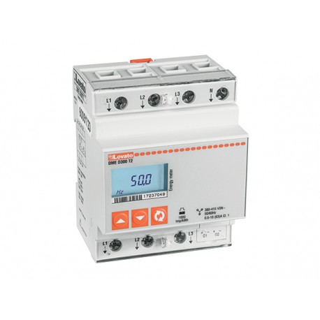 DMED300T2MID - DMED300T2MID LOVATO ENERGY METER, THREE PHASE WITH NEUTRAL, NON EXPANDABLE, MID CERTIFIED, 80A DIRECT CONNEC..