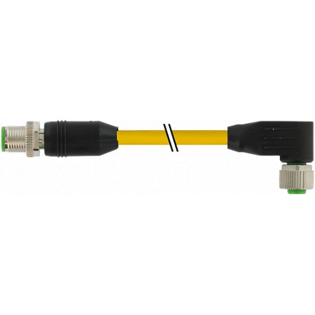 7700-40141-1610500 - 7700-40141-1610500 MURRELEKTRONIK M12 male 0° / M12 female 90° TPE 5xAWG18 yellow UL/CSA + drag chain 5m