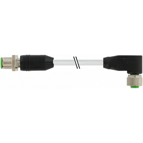 7700-48011-U2H0200 - 7700-48011-U2H0200 MURRELEKTRONIK M12 male 0° / M12 female 90° TPE 8xAWG22 gray UL 2m