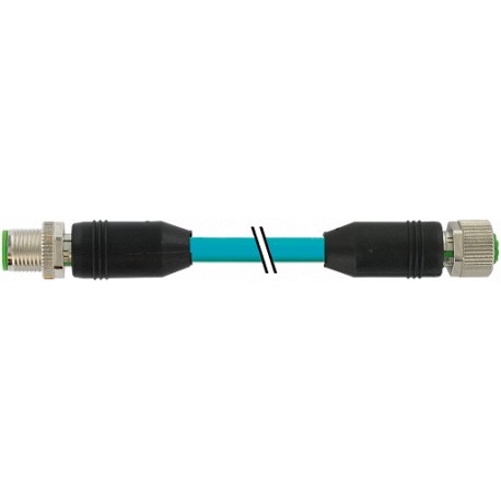 7700-48571-S4W0500 - 7700-48571-S4W0500 MURRELEKTRONIK M12 male 0° / M12 female 0° 8 pole EN TPE 4x2xAWG24 shielded blue UL/CSA +..
