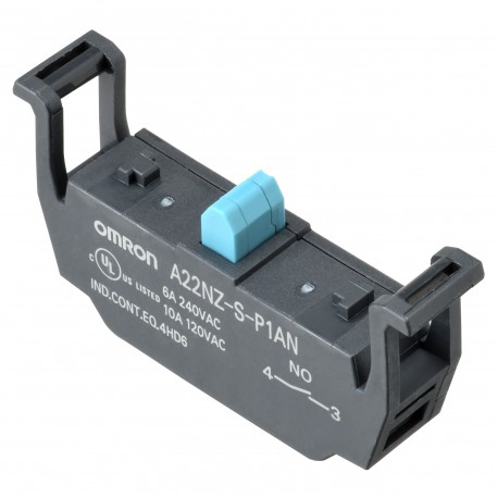 A22NZ-S-P1AN - A22NZ-S-P1AN 679751 OMRON Accessory Pulsatería A22NZ Block Contacts SPST-NA (blue) Push-in+