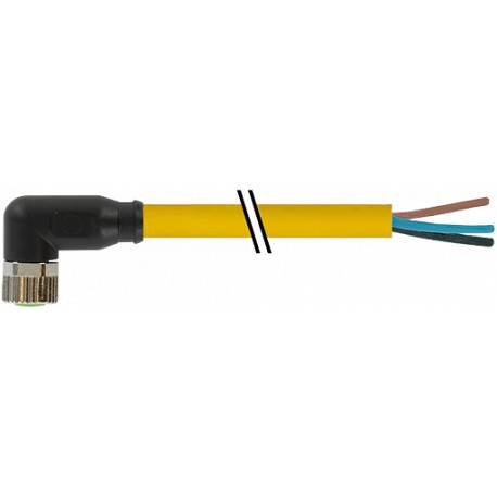 7000-08081-0201000 - 7000-08081-0201000 MURRELEKTRONIK M8 female 90° with cable PUR 3x0.25 yellow, 10m