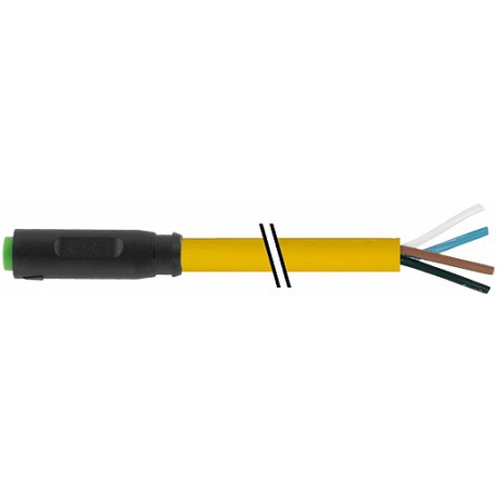 7000-08221-0310150 - 7000-08221-0310150 MURRELEKTRONIK M8 female 0° snap-in with cable PUR 4x0.25 yellow UL/CSA + drag chain 1,5m