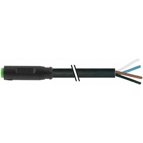 7000-08221-6110200 - 7000-08221-6110200 MURRELEKTRONIK M8 female 0° snap-in with cable PVC 4x0.25 black UL/CSA 2m