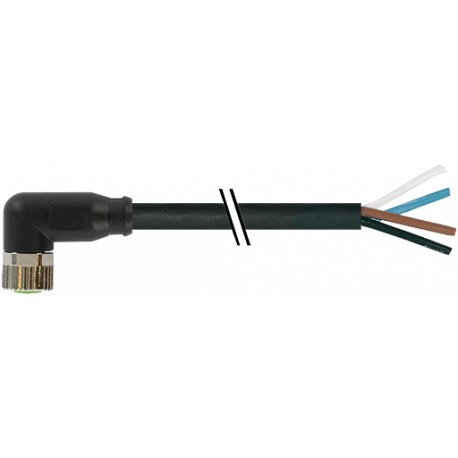7000-08101-6213000 - 7000-08101-6213000 MURRELEKTRONIK M8 female 90° with cable PUR 4x0.25 black UL/CSA 30m
