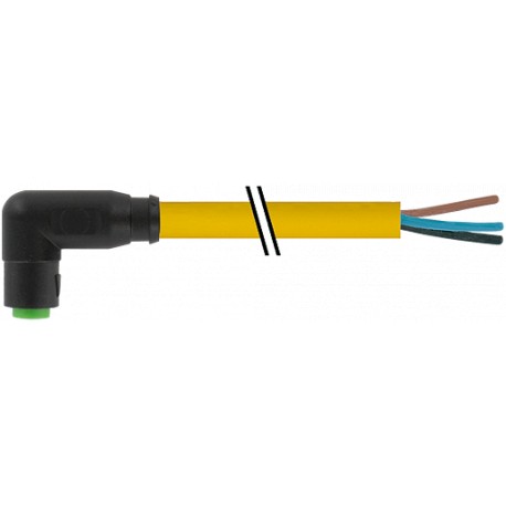 7000-08241-0501000 - 7000-08241-0501000 MURRELEKTRONIK M8 female 90° snap-in with cable PUR 3x0.25 yellow UL/CSA + robot + drag c..