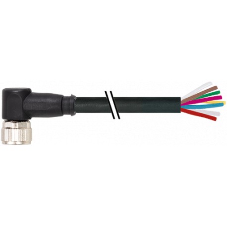 7000-08972-6960300 - 7000-08972-6960300 MURRELEKTRONIK M8 female 90° with cable, 180° PUR 8x0.14 black 3m