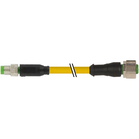7000-88251-0210200 - 7000-88251-0210200 MURRELEKTRONIK M8 male 0° / M12 female 0° 4 pole PUR 4x0.25 yellow, 2m