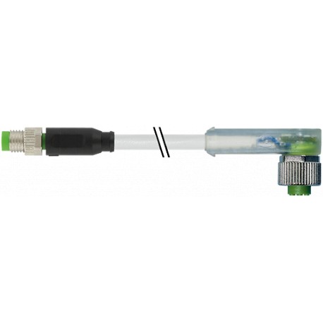 7000-88281-2500200 - 7000-88281-2500200 MURRELEKTRONIK M8 male 0° / M12 female 90° LED PUR 3x0.25 yellow UL/CSA + robot + drag ch..